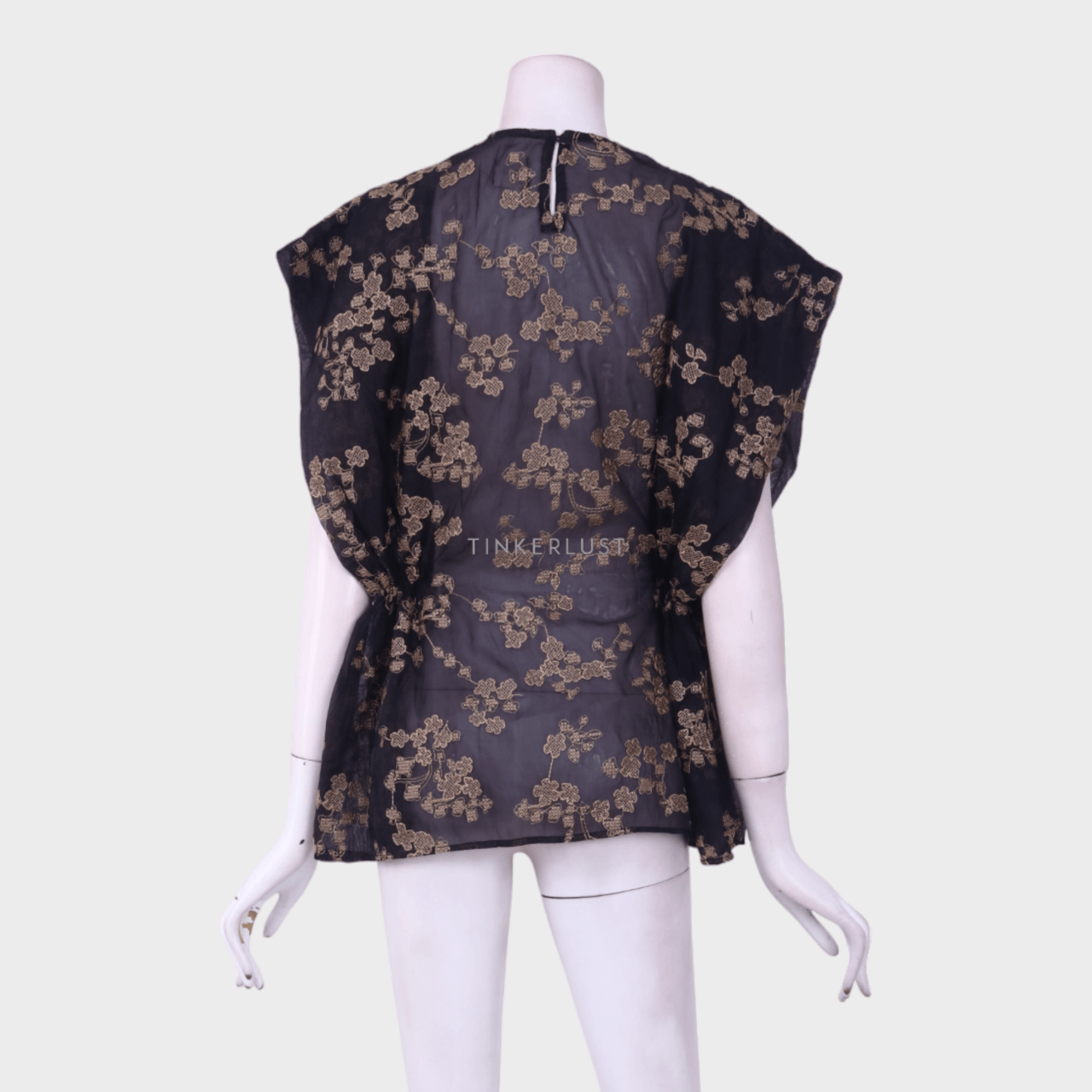 Pafon Gold & Black Floral Vest