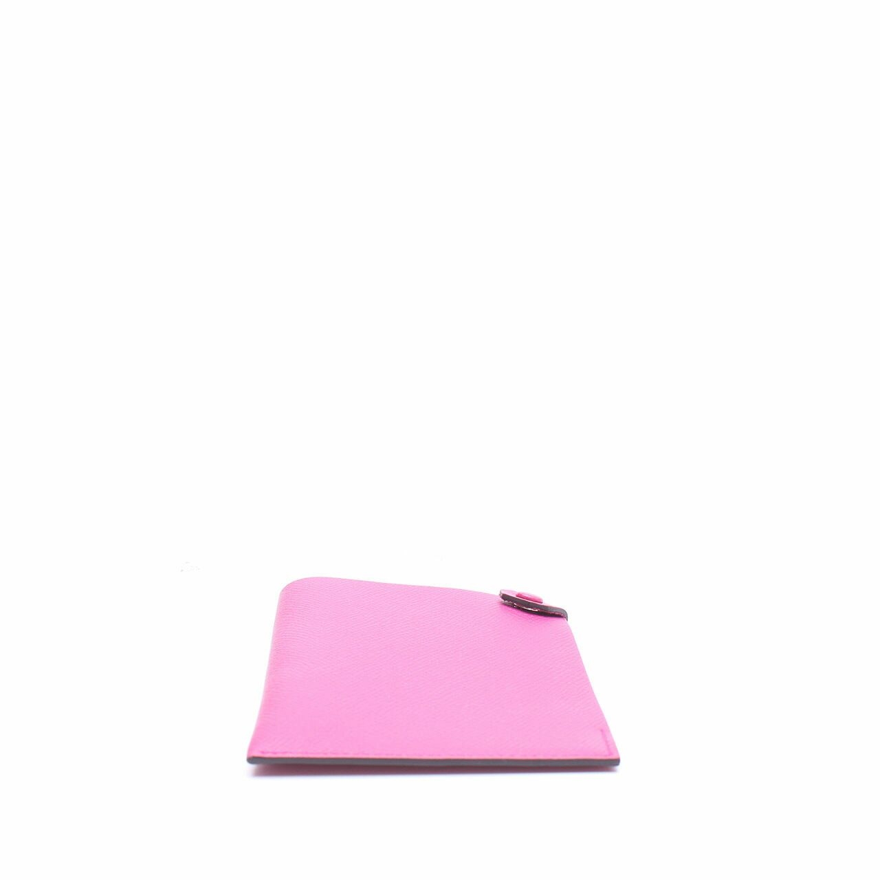 Hermes Pink Leather Card Holder