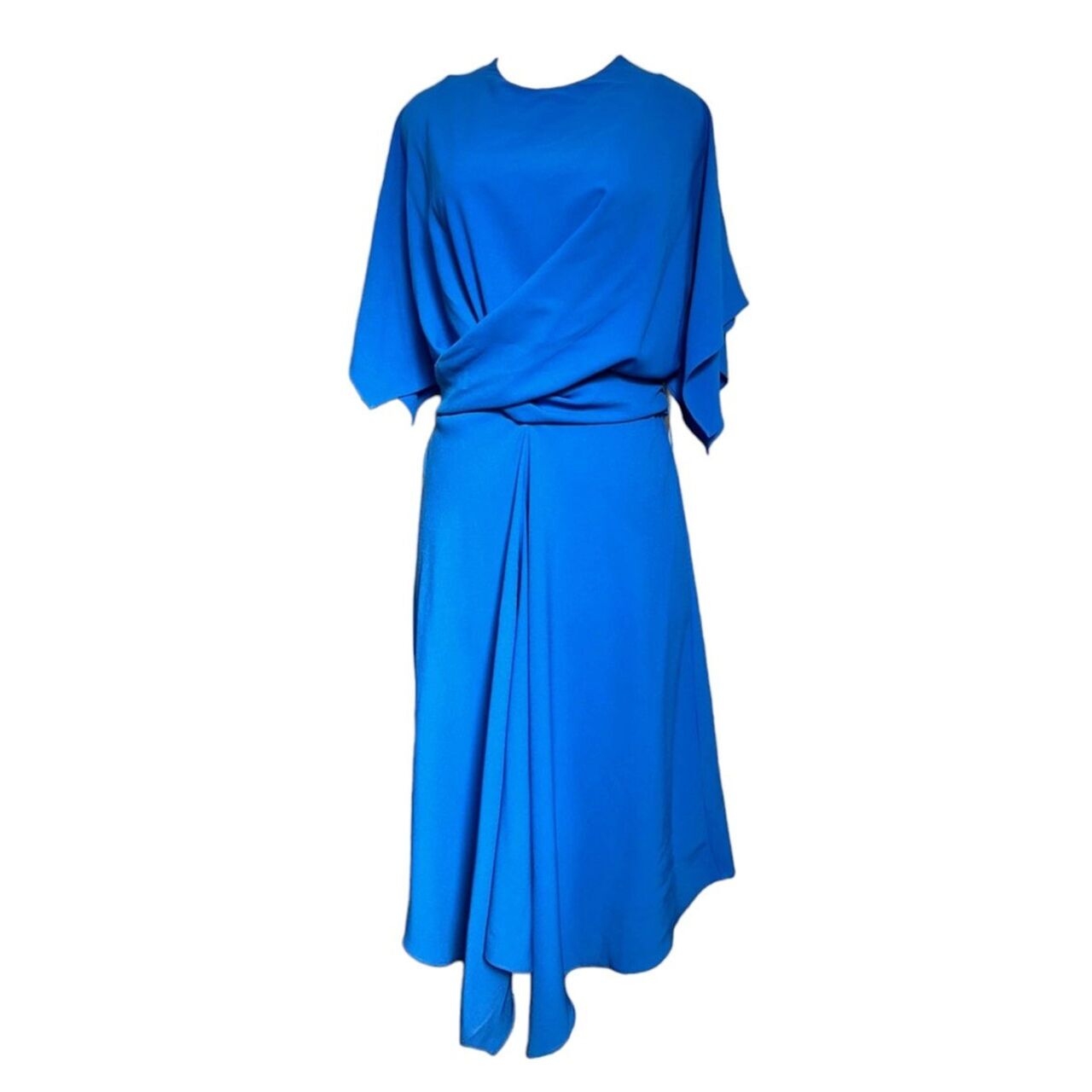 In Good Company Blue Wrap Midi Dress