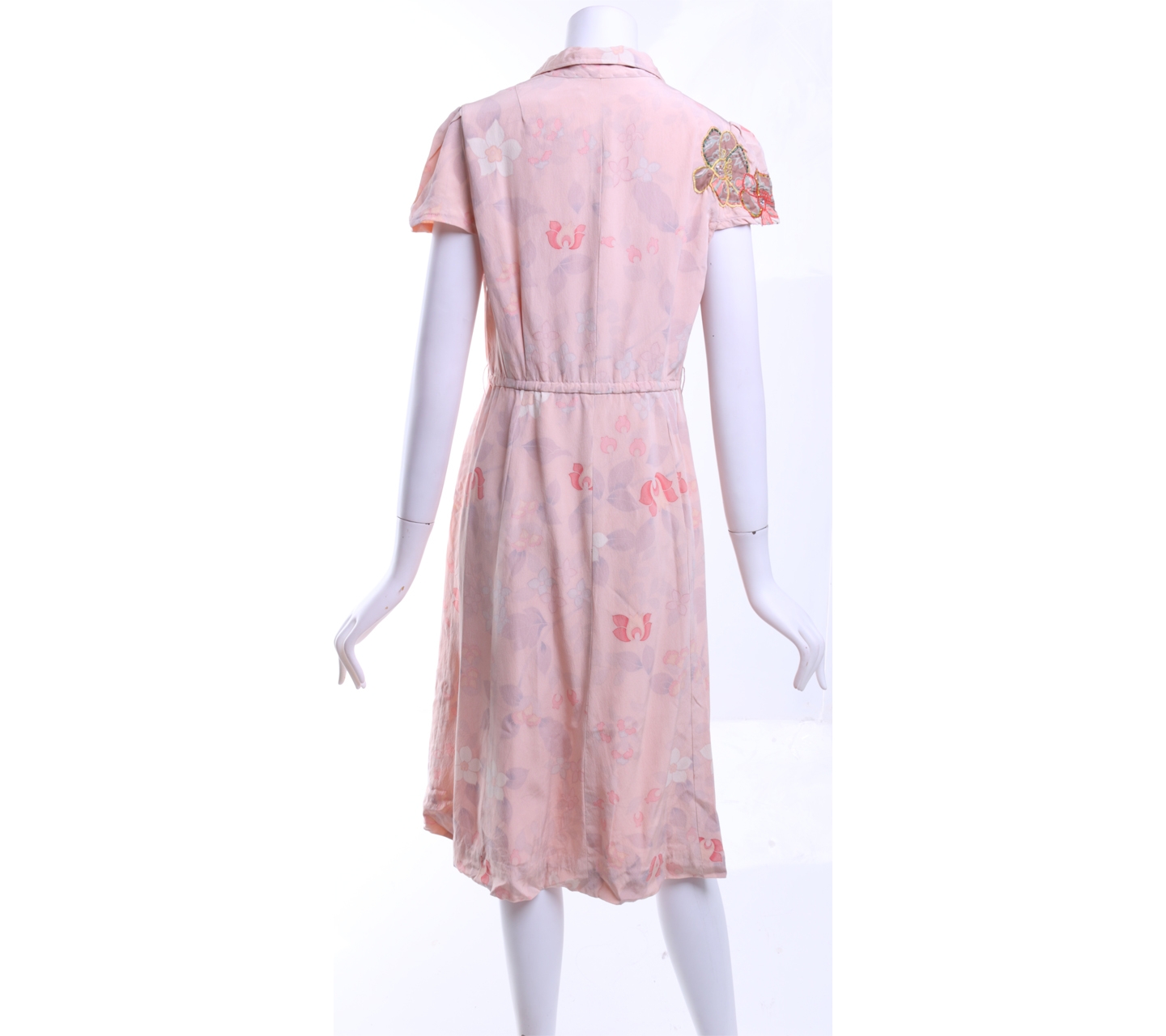 Alun Alun Pink Floral Midi Dress