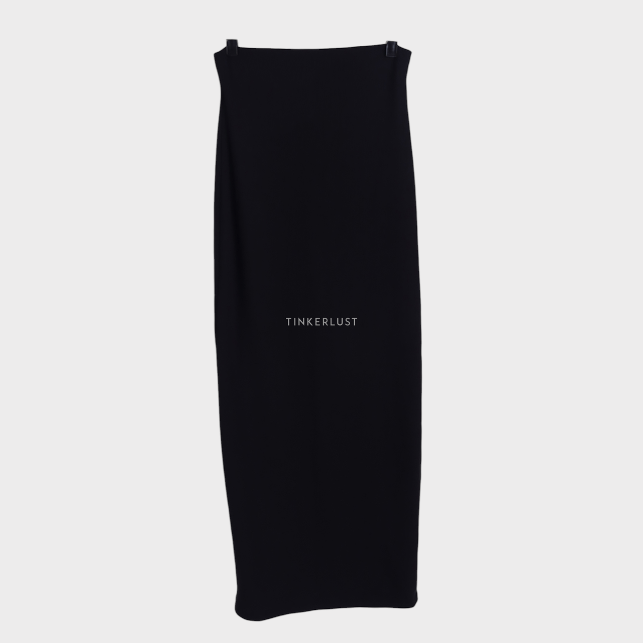 AVGAL Black Slit Midi Skirt