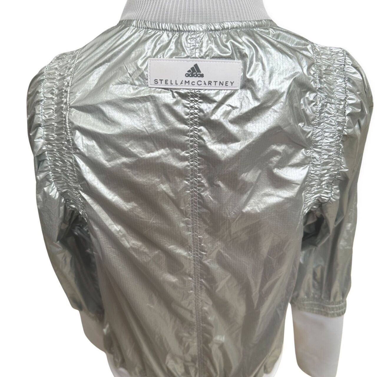 Adidas Stella Mccartney Metallic Zip-Front Running Jacket
