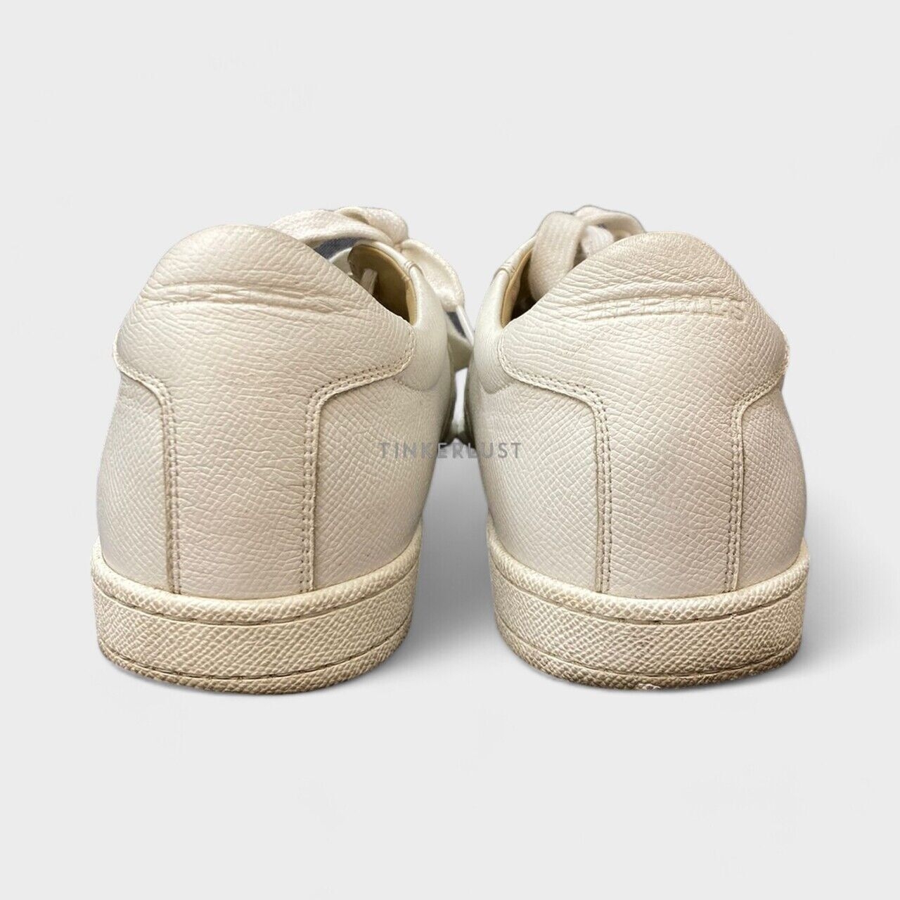 Hermes Off White Leather Sneakers