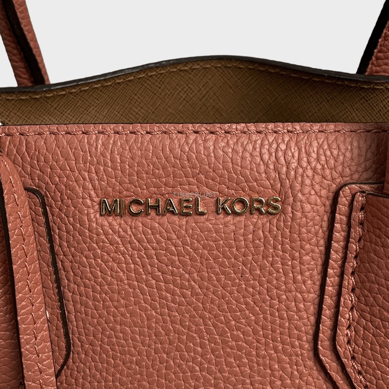 Michael Kors Mercer Dark Dusty Pink Leather GHW Handbag