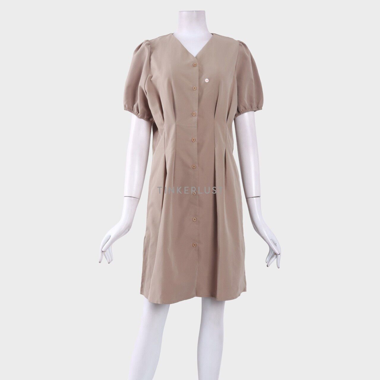 This is April Khaki Mini Dress