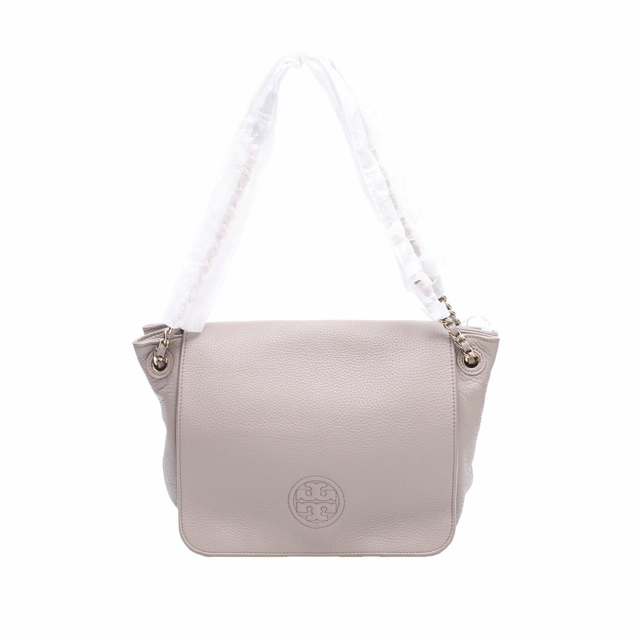 Tory Burch Bombe Small Flap French Gray Shoulder Bag