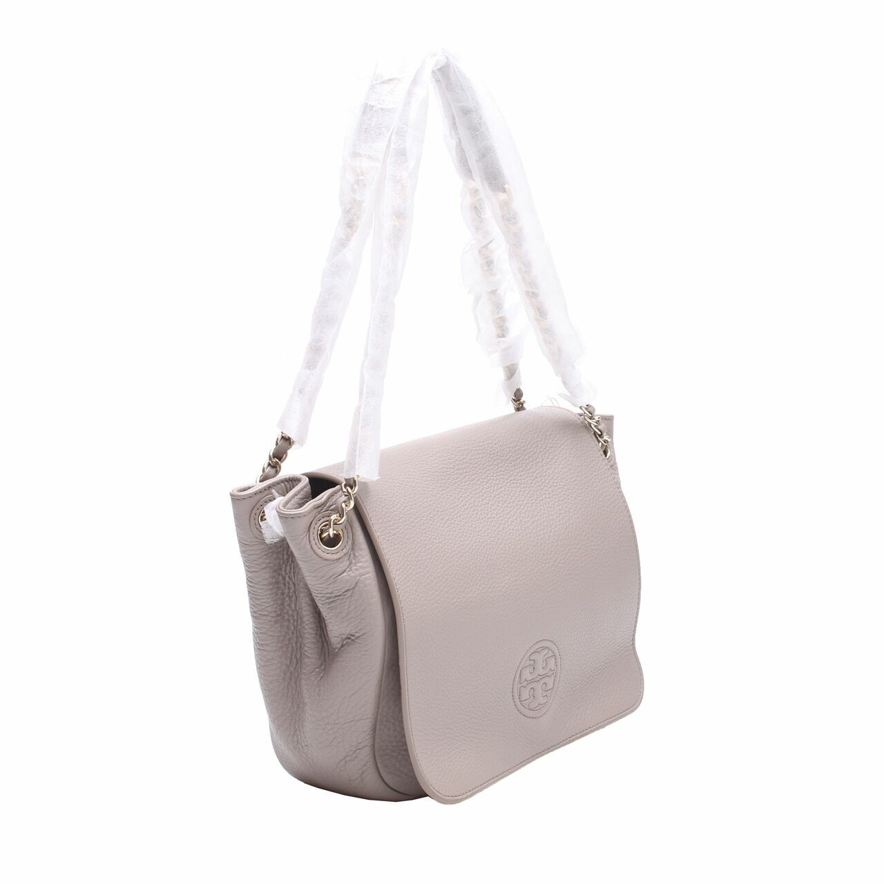 Tory Burch Bombe Small Flap French Gray Shoulder Bag