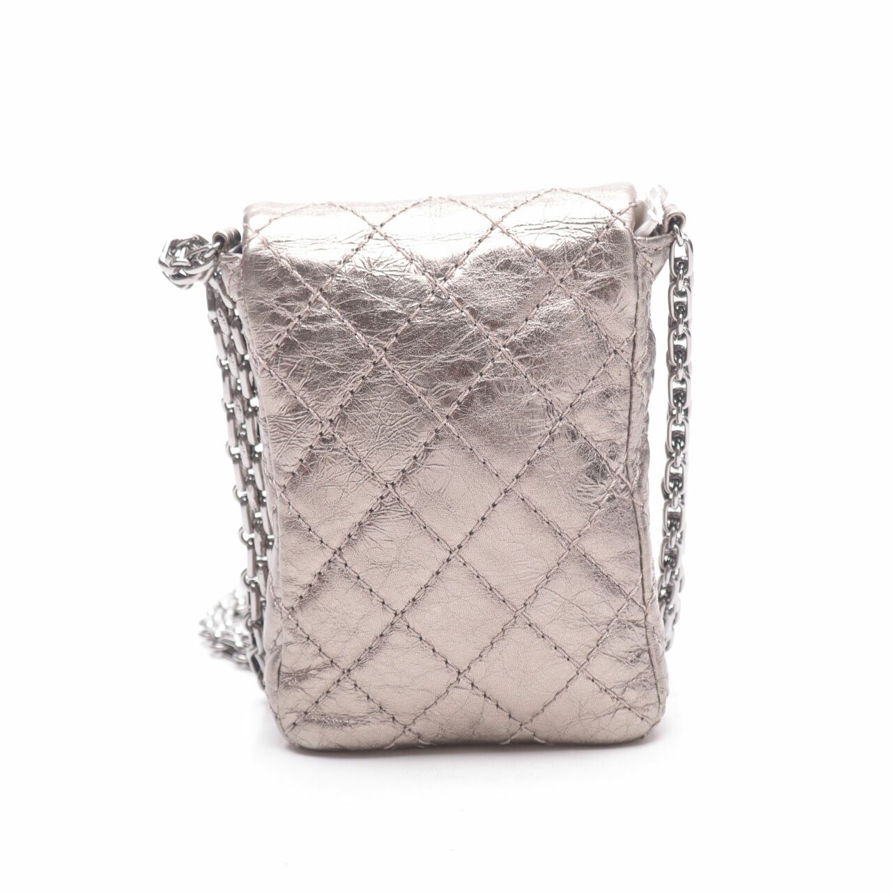  Chanel Metallic Gold Mini Flap Chain Sling Bag
