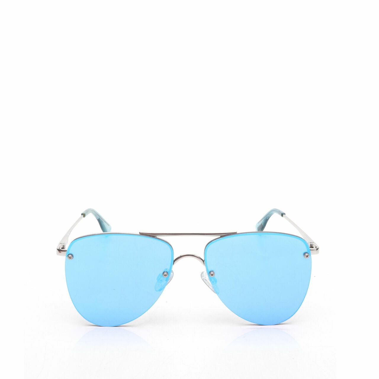 Le Specs Silver/Blue Sunglasses