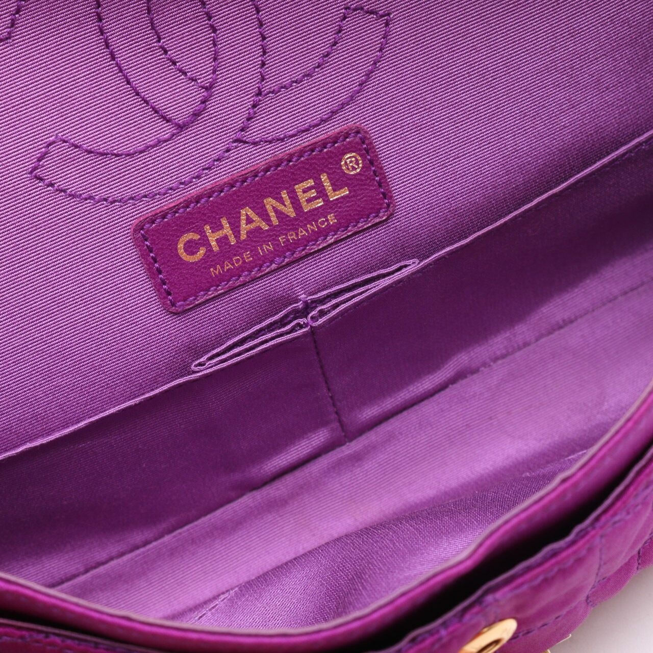 Chanel Purple Canvas Shoulder Bag