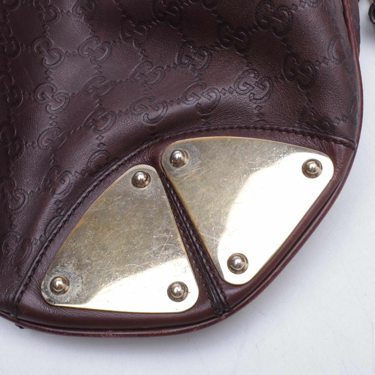  Gucci Brown Guccissima Leather Medium Babouska Indy Top Handle Satchel Bag