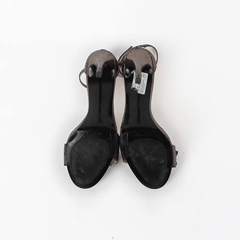 Zara Stone Metallic Strap High Heel Sandals
