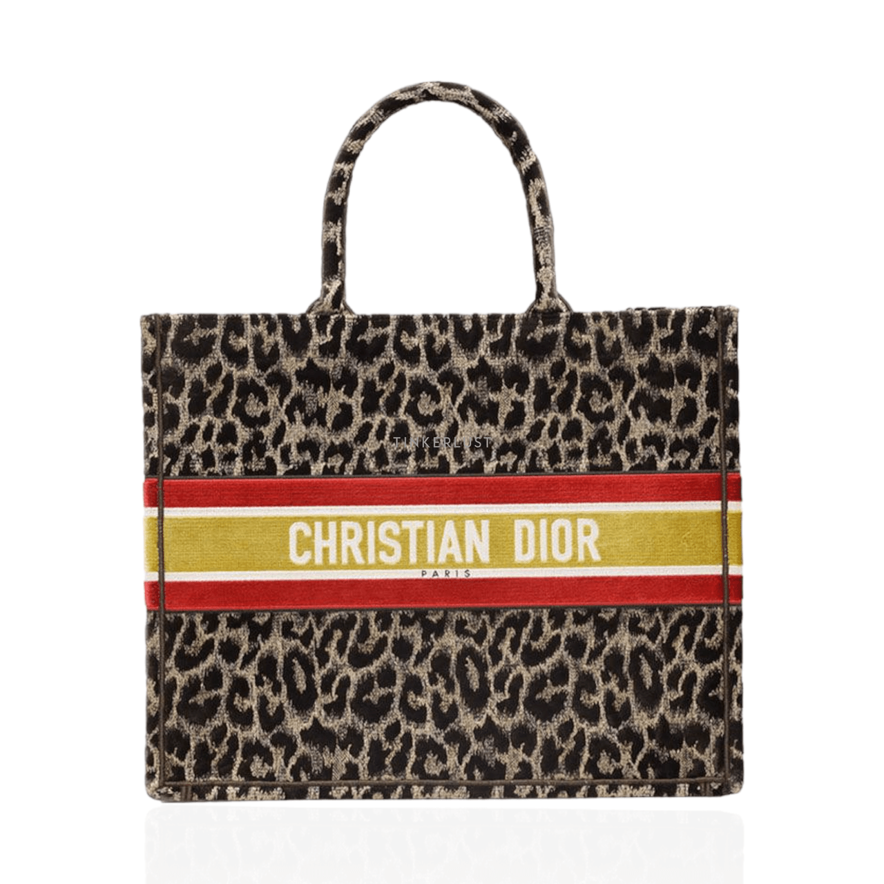 Christian Dior Book Tote Mizza Embroidery Bag in Beige Multicolor Velvet