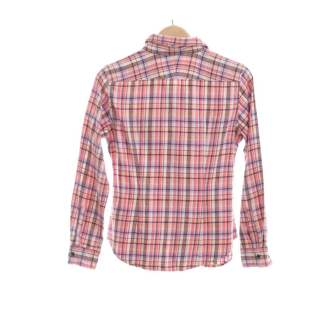UNIQLO Pink & Multi Plaid Shirt