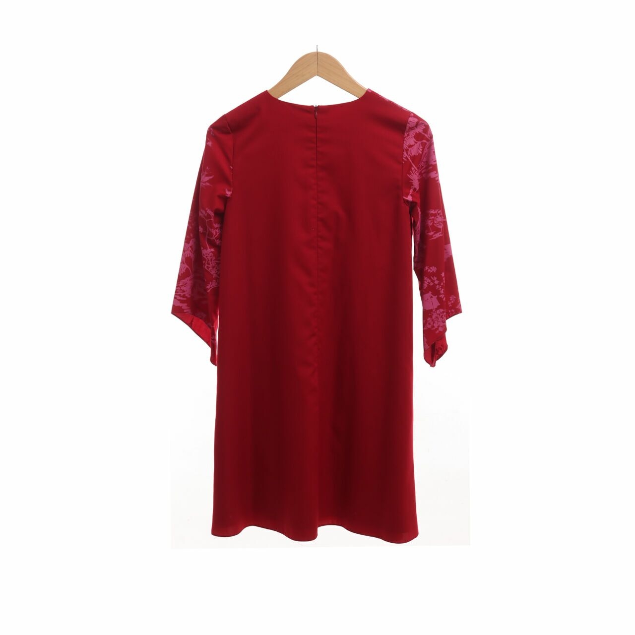 Mier Red Multi Printed Midi Dress