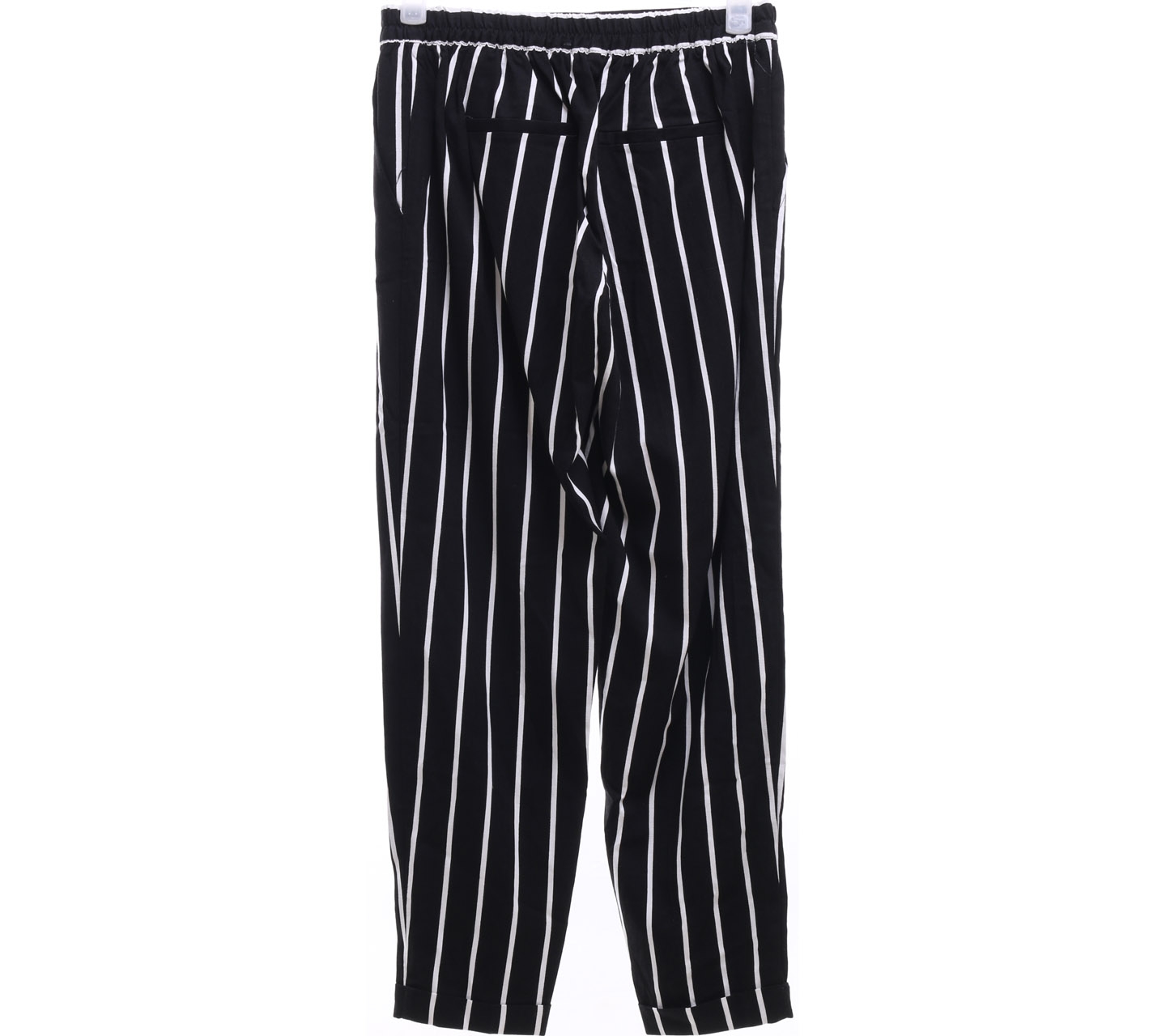 Bershka Stripes Black White Long Pants