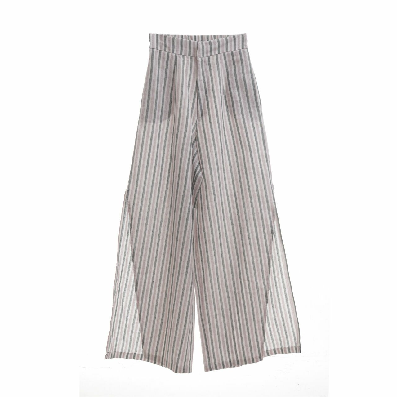 Decameo Label Multi Stripes Slit Long Pants