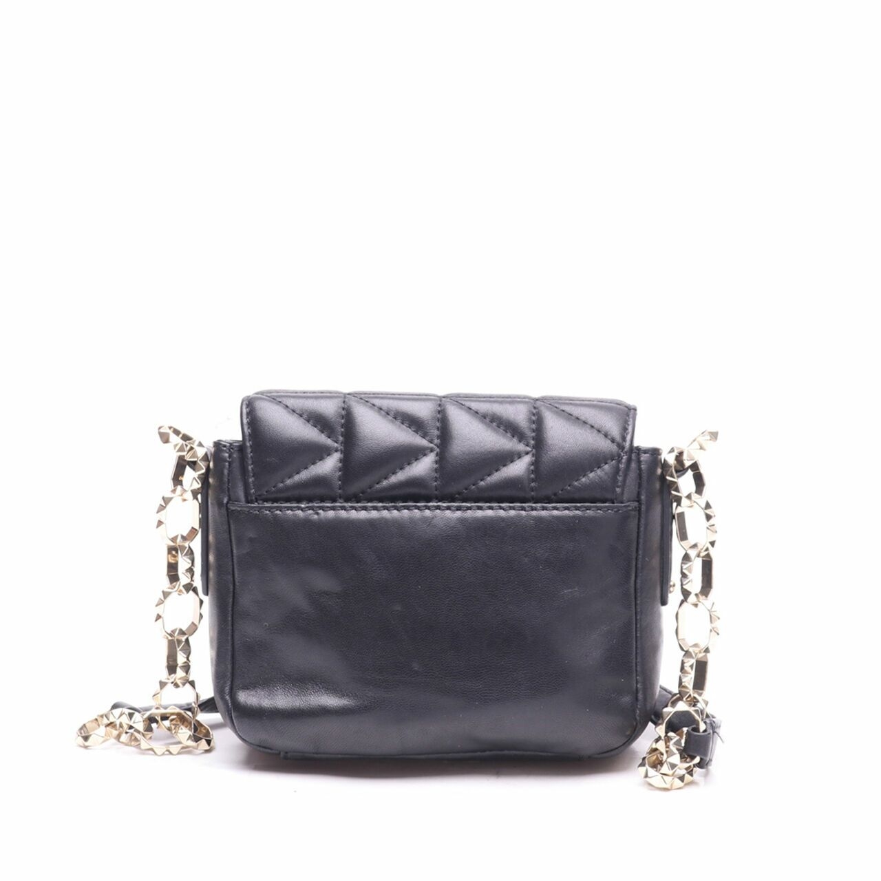 Karl Lagerfeld Black Leather Sling Bag