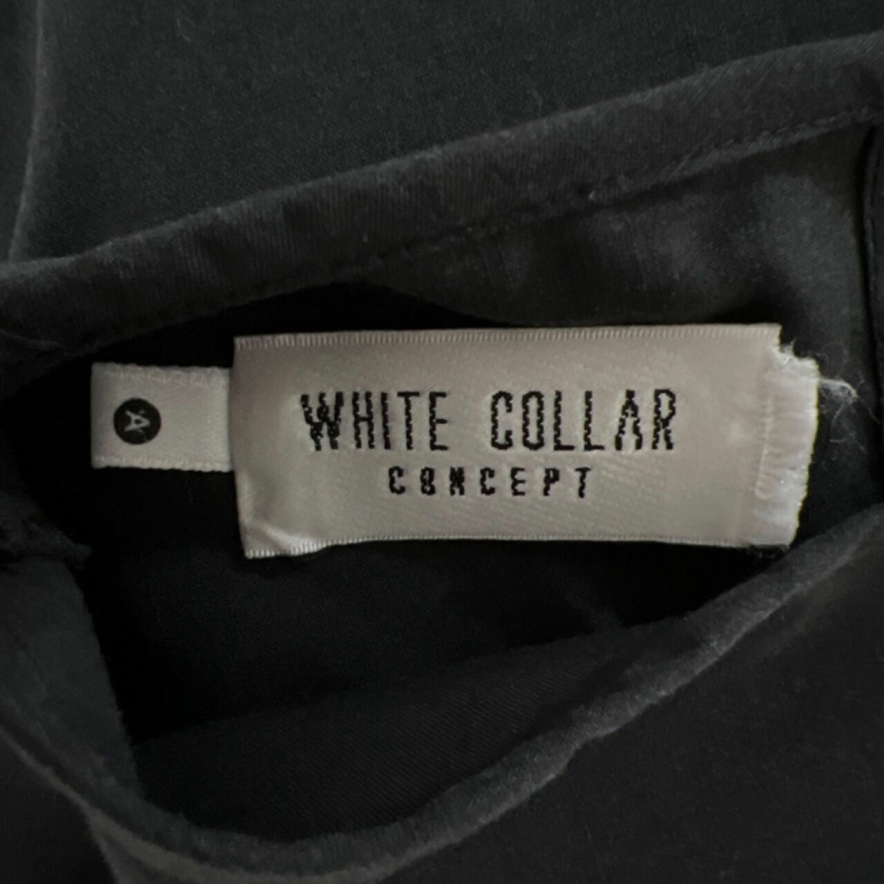 White Collar Concept Black Blouse