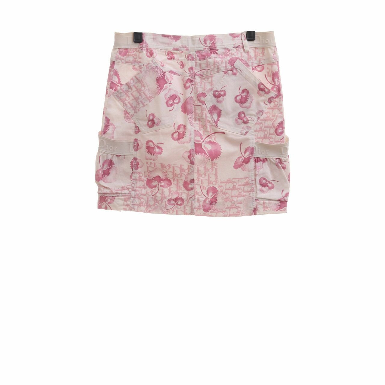 Christian Christian Dior Pink White Multi Pattern Mini Skirt