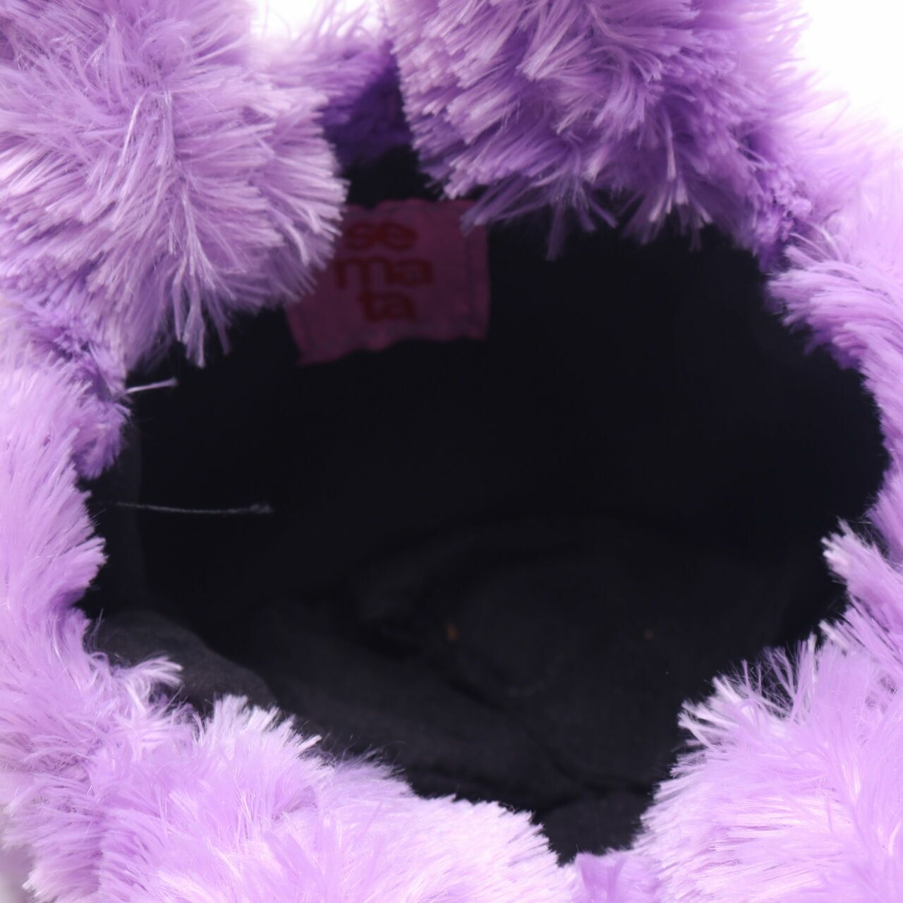 Semata Purple Faux Fur Handbag