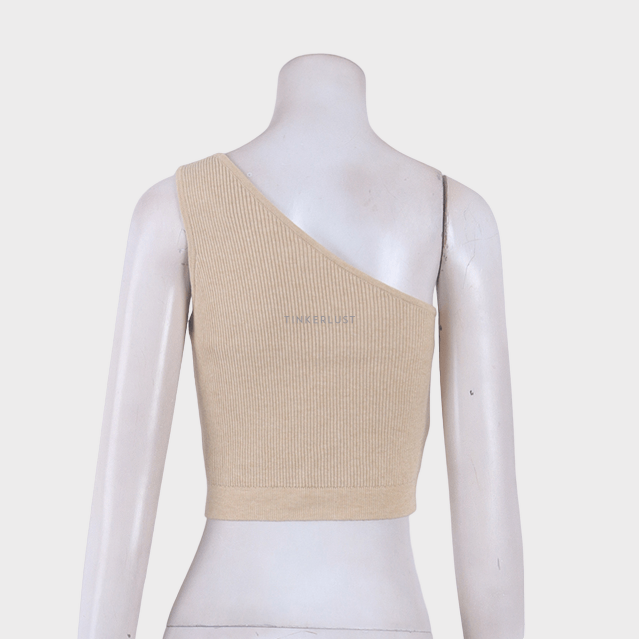 Everyday by claude Beige One Shoulder Sleeveless