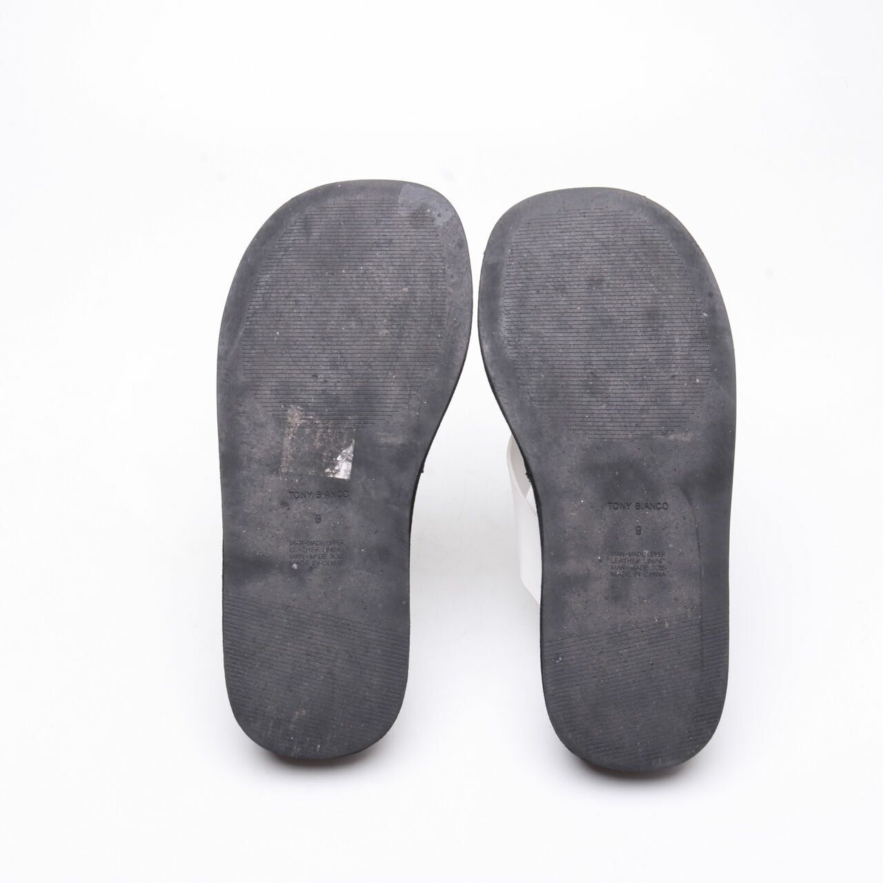 Tony Bianco Black & White Ives Milk Capretto Sandals