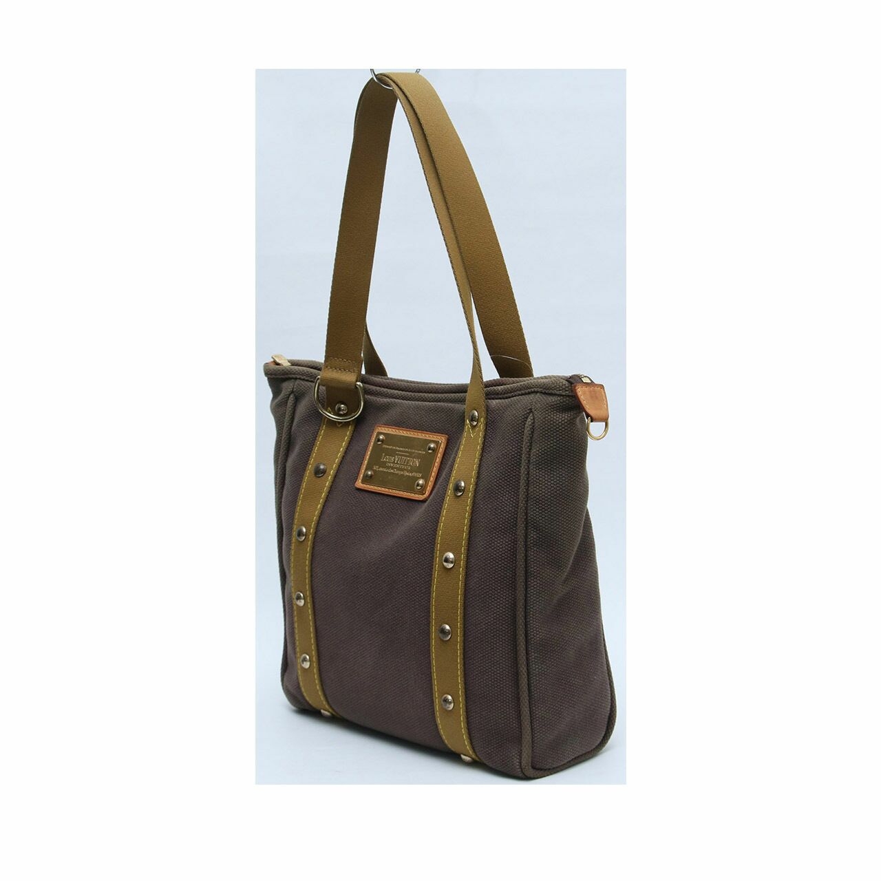 Louis Vuitton Limited Edition Beige Canvas Antigua Cabas MM Brown & Khaki Tote Bag