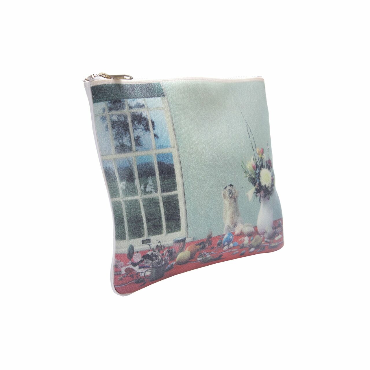 Undercover Green & Off White Floral Pouch