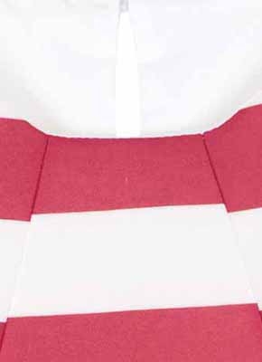 Red White Stripes Sleeveless Blouse