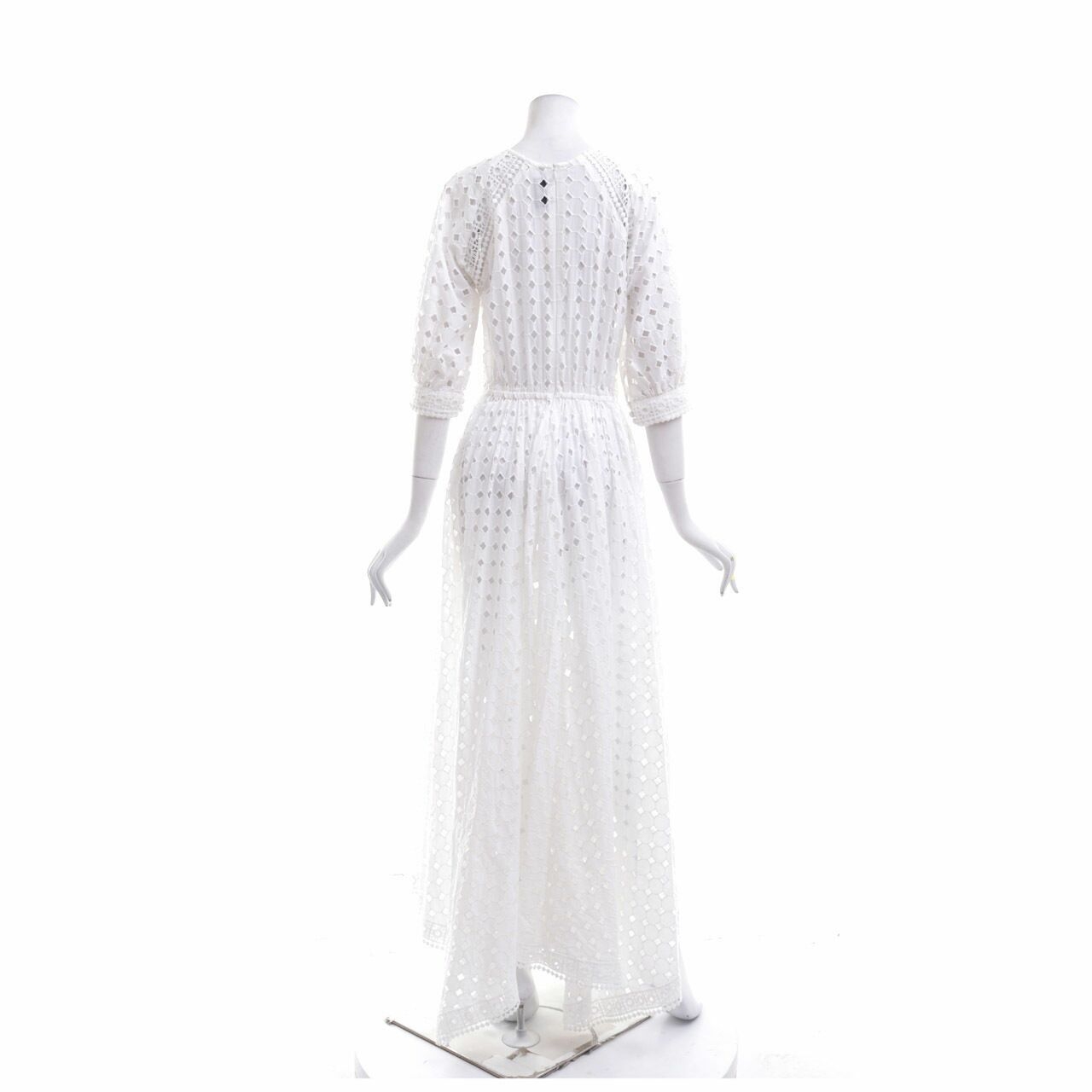 Barli Asmara White Perforated Long Dress