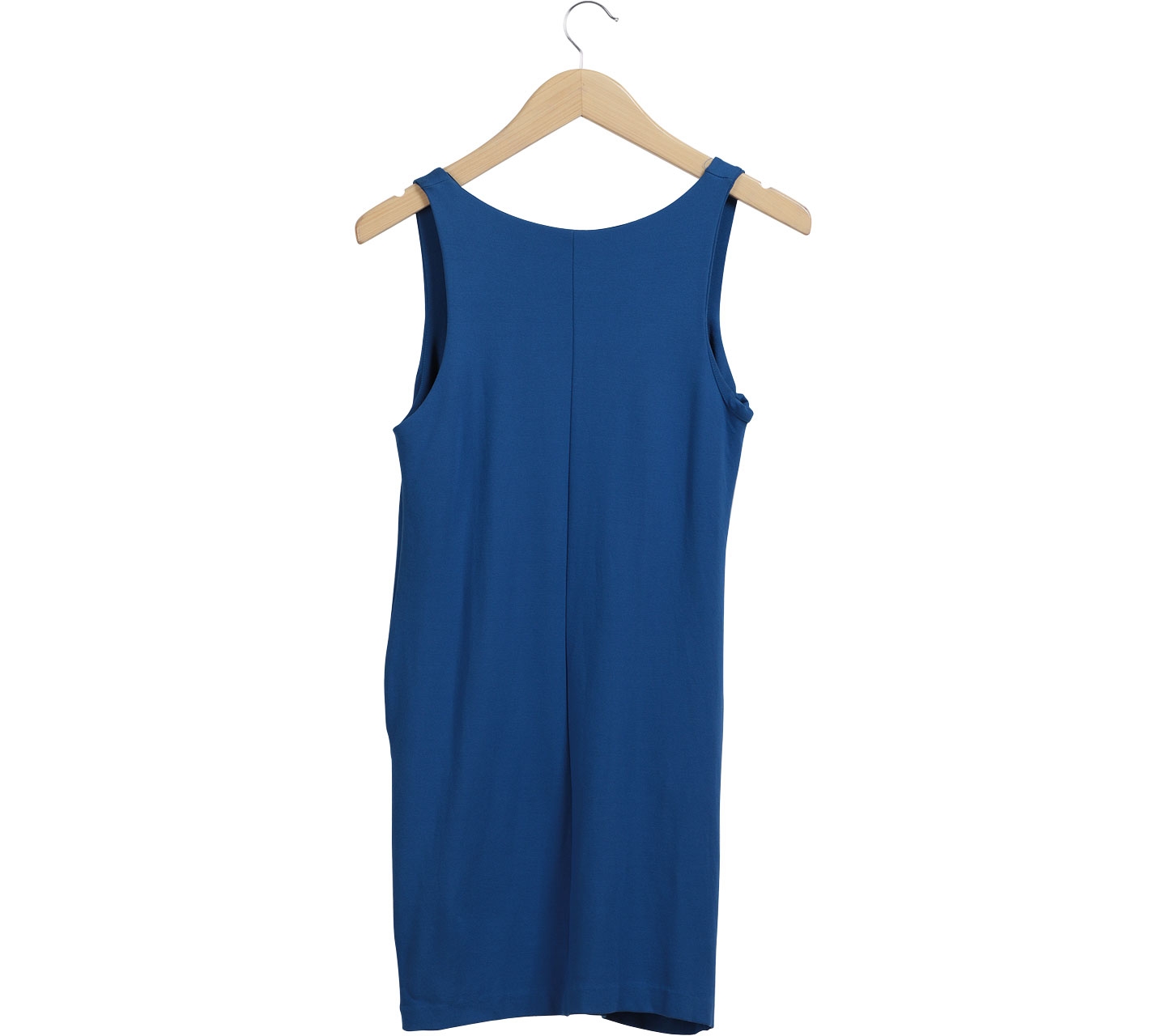Blue Pocket Sleeveless Dress