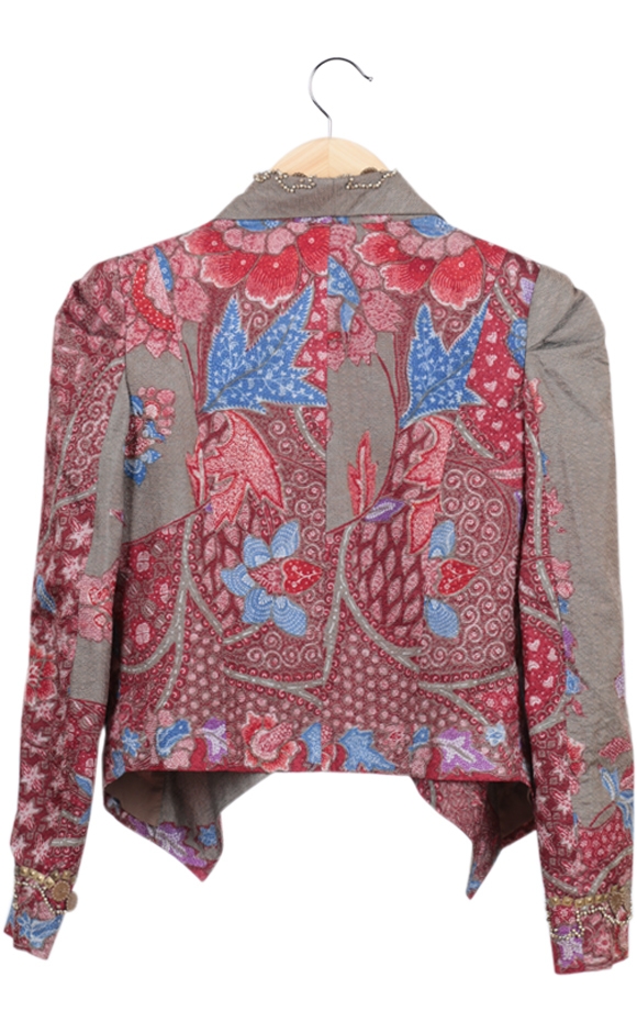 Multi Beaded Batik Blazer