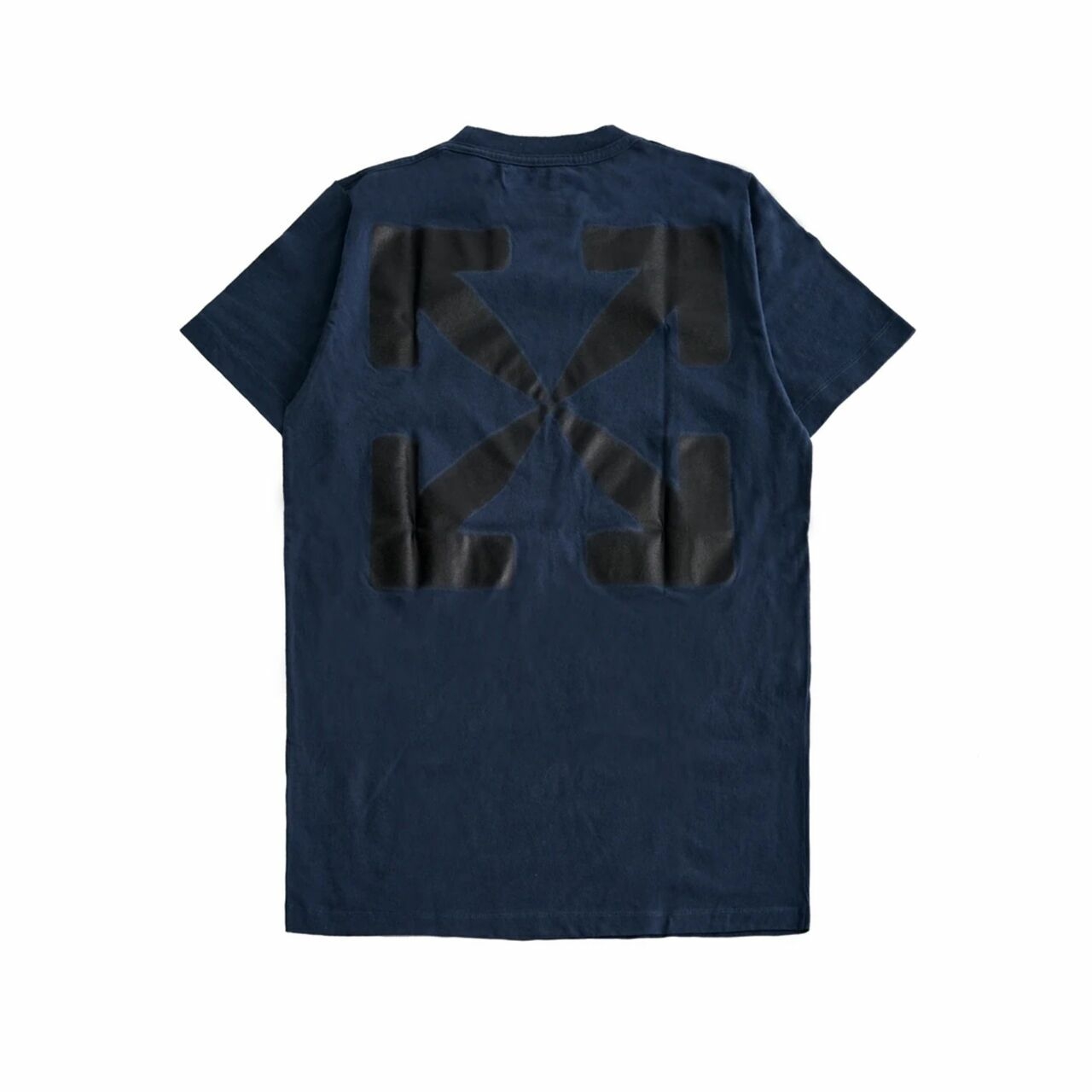 Off-White Dark Blue Blurred Caravag S/S Slim T-Shirt