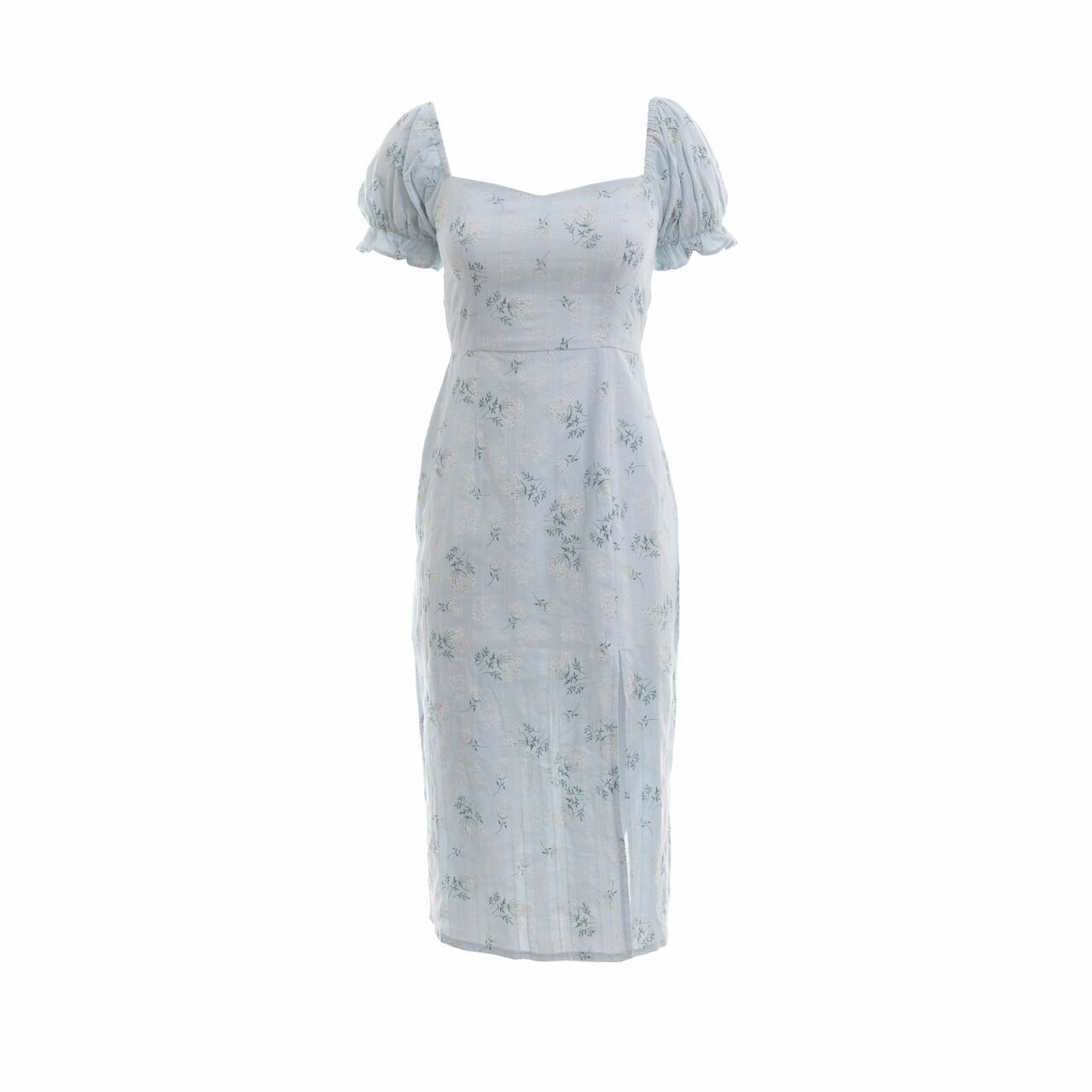 LENE Blue Floral Midi Dress