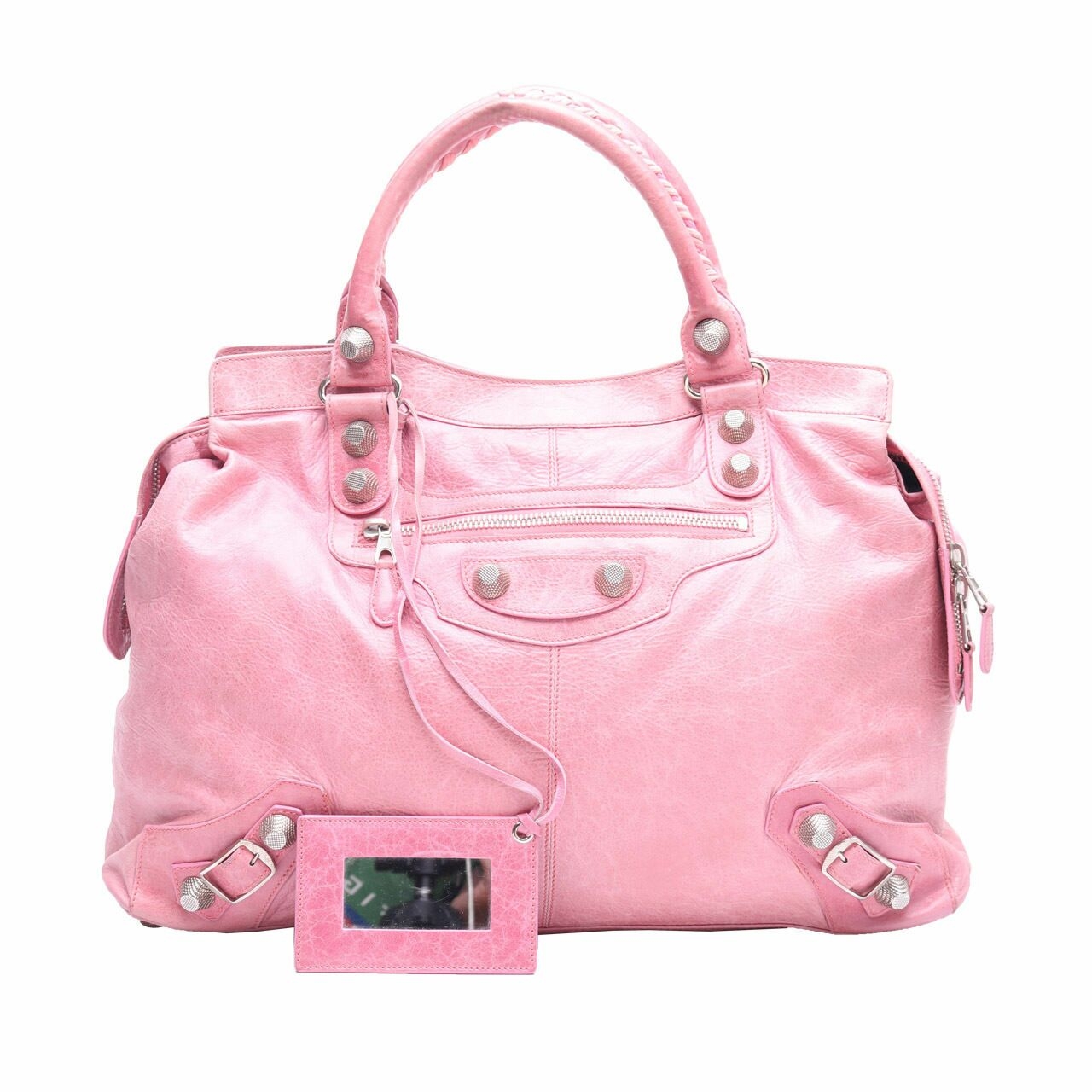 Balenciaga Pink Leather Giant Handbag