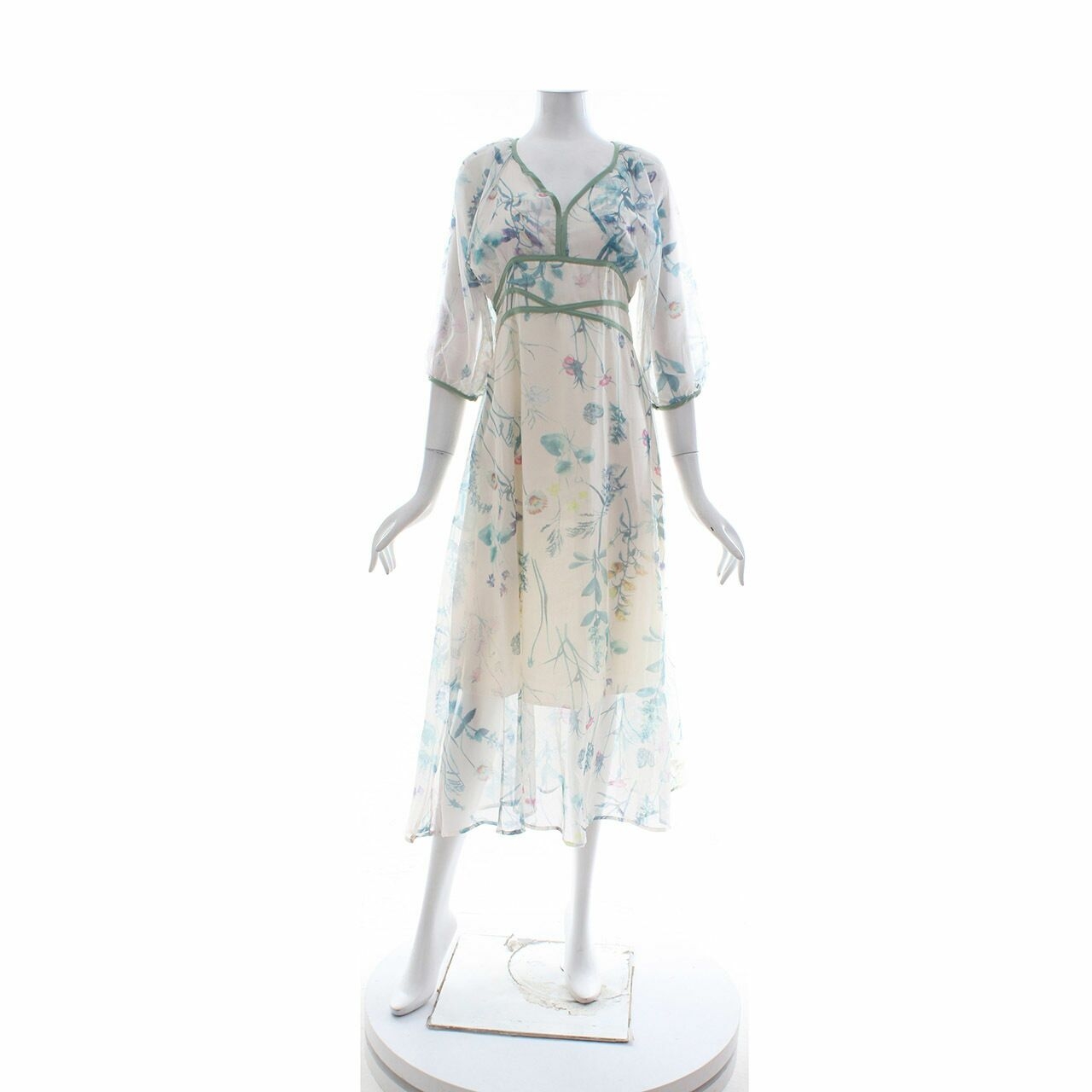 Day by Love and Flair Off White Floral Long Dress