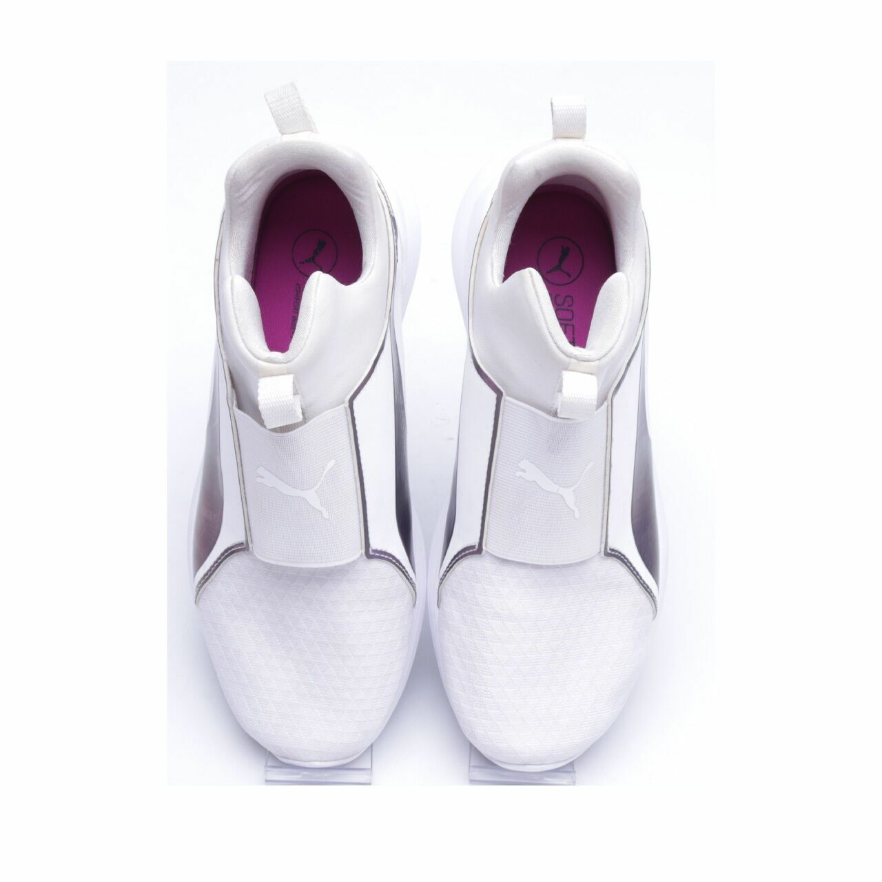 Puma White Rebel Mid Womens Swan Low Top Sneakers