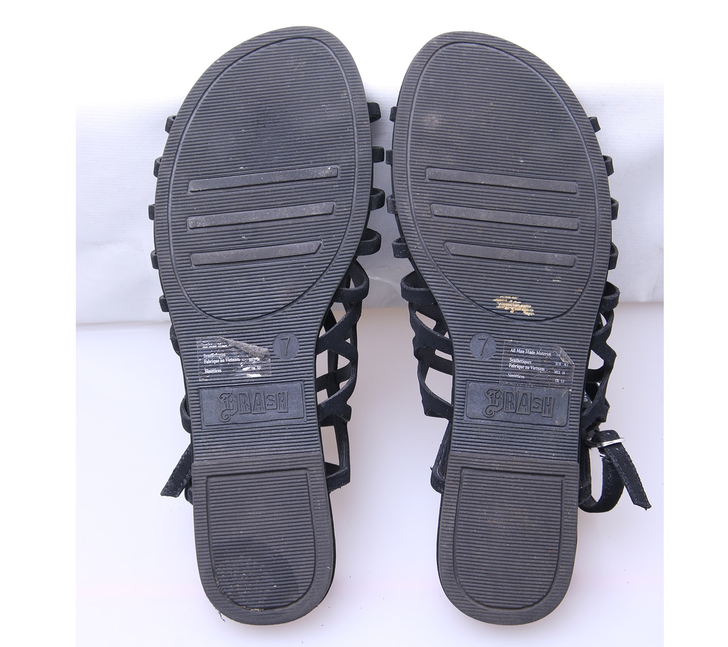Brash Black Velvet Sandals