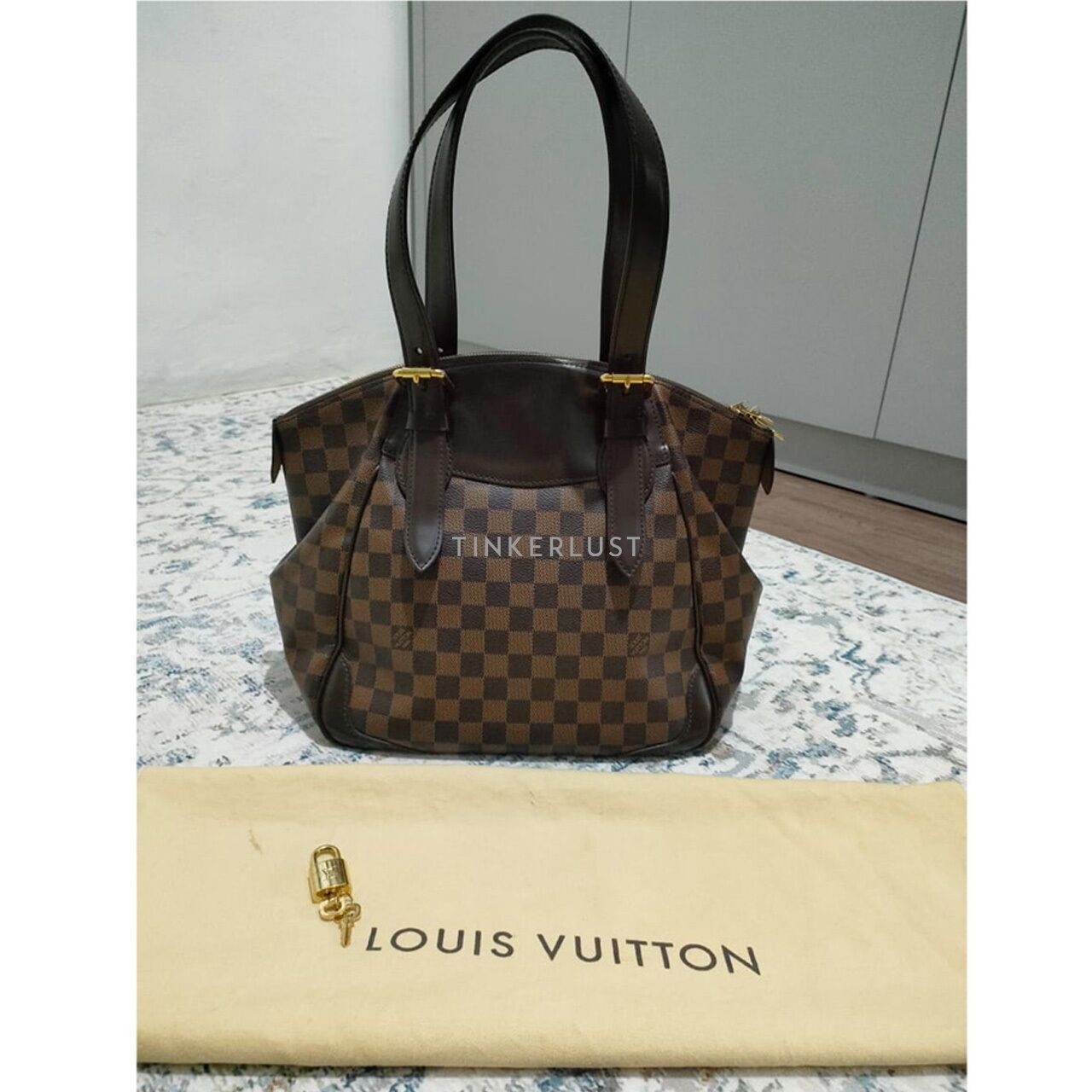 Louis Vuitton Verona Damier Ebene MM 2010 Shoulder Bag