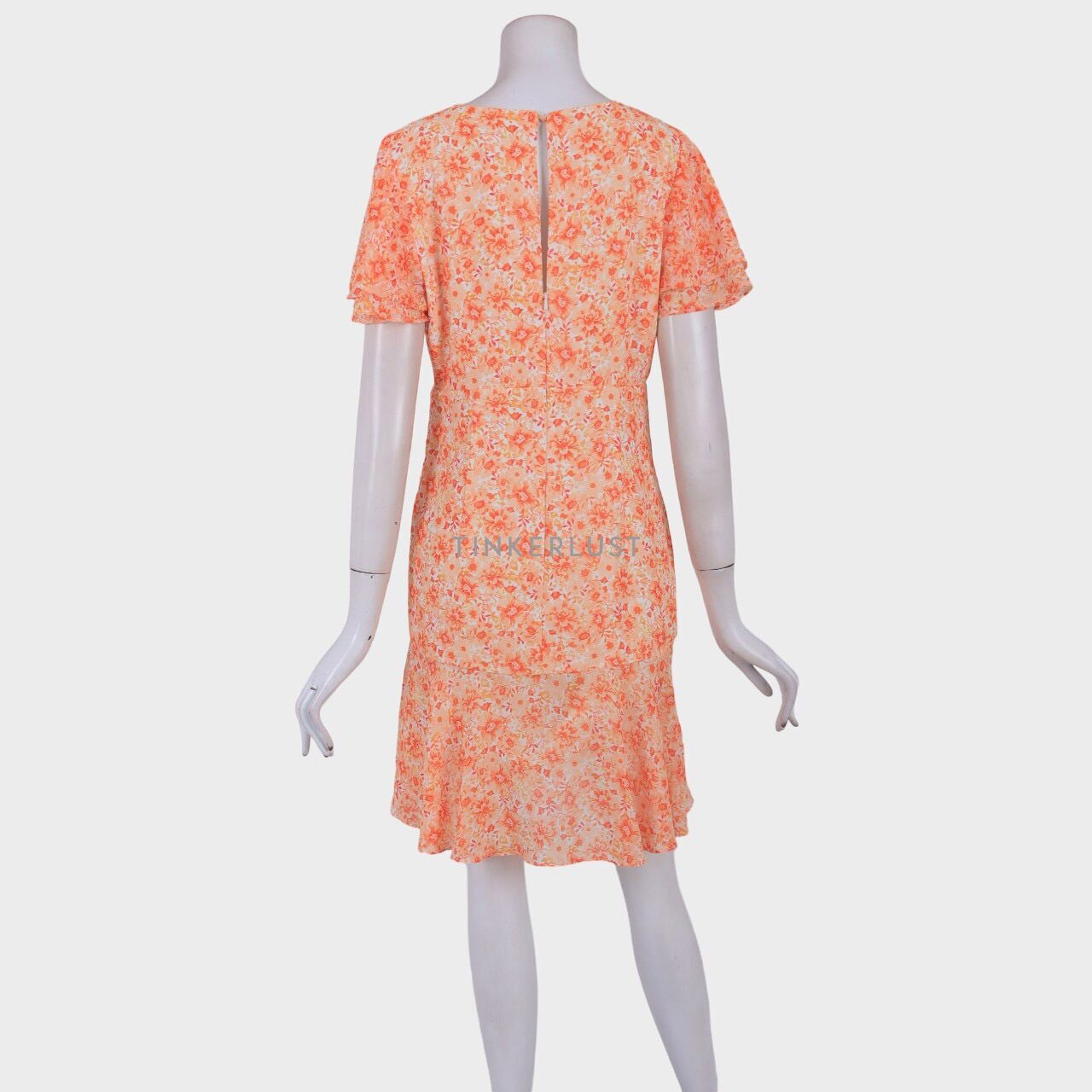 Forever New Orange Floral Mini Dress