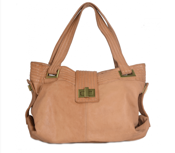 Kooba Brown in Saint-Hyachinte Leather Tote Bag