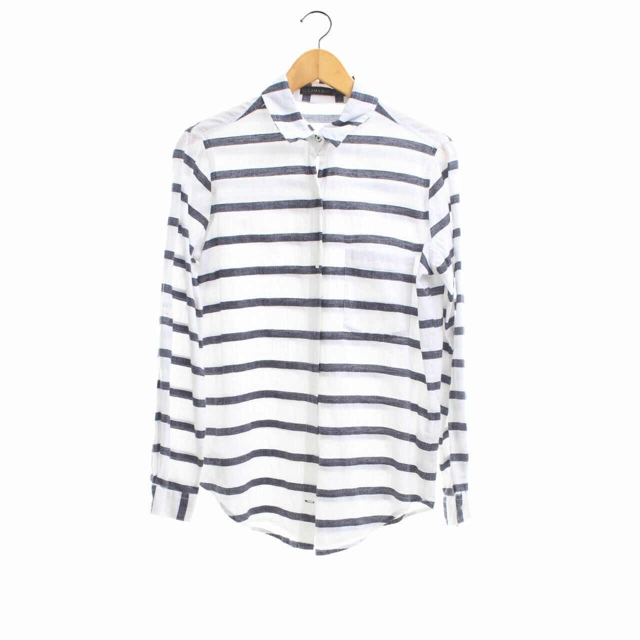 Zara White & Black Stripes Shirt
