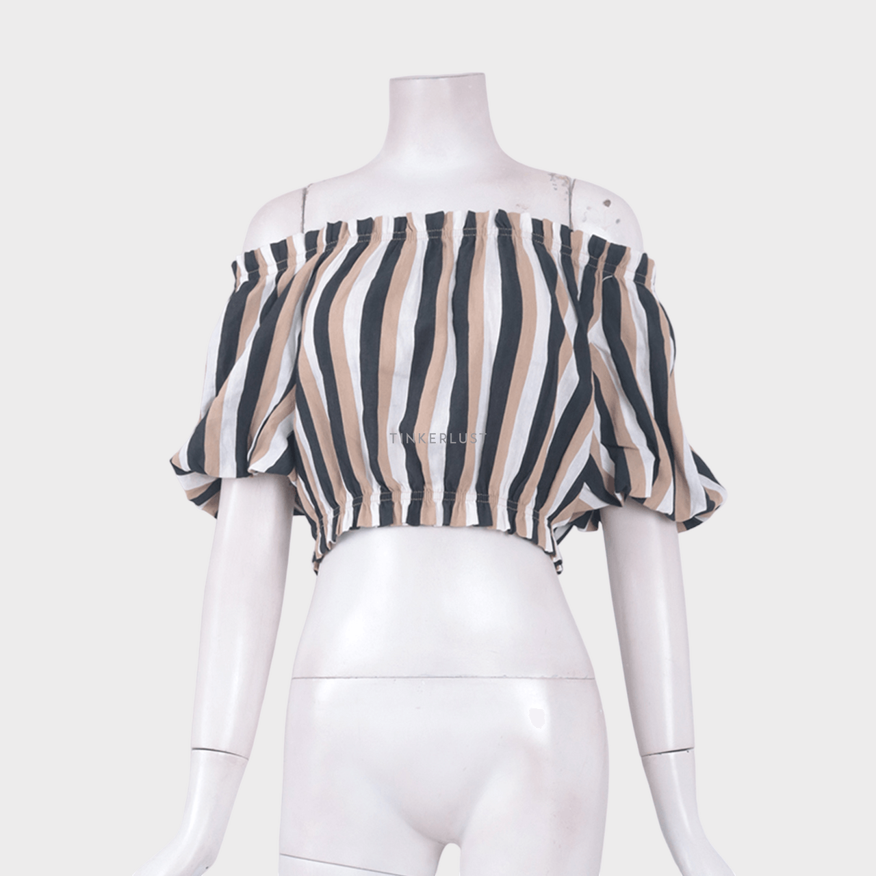 Zara Multi Stripes Cropped Blouse