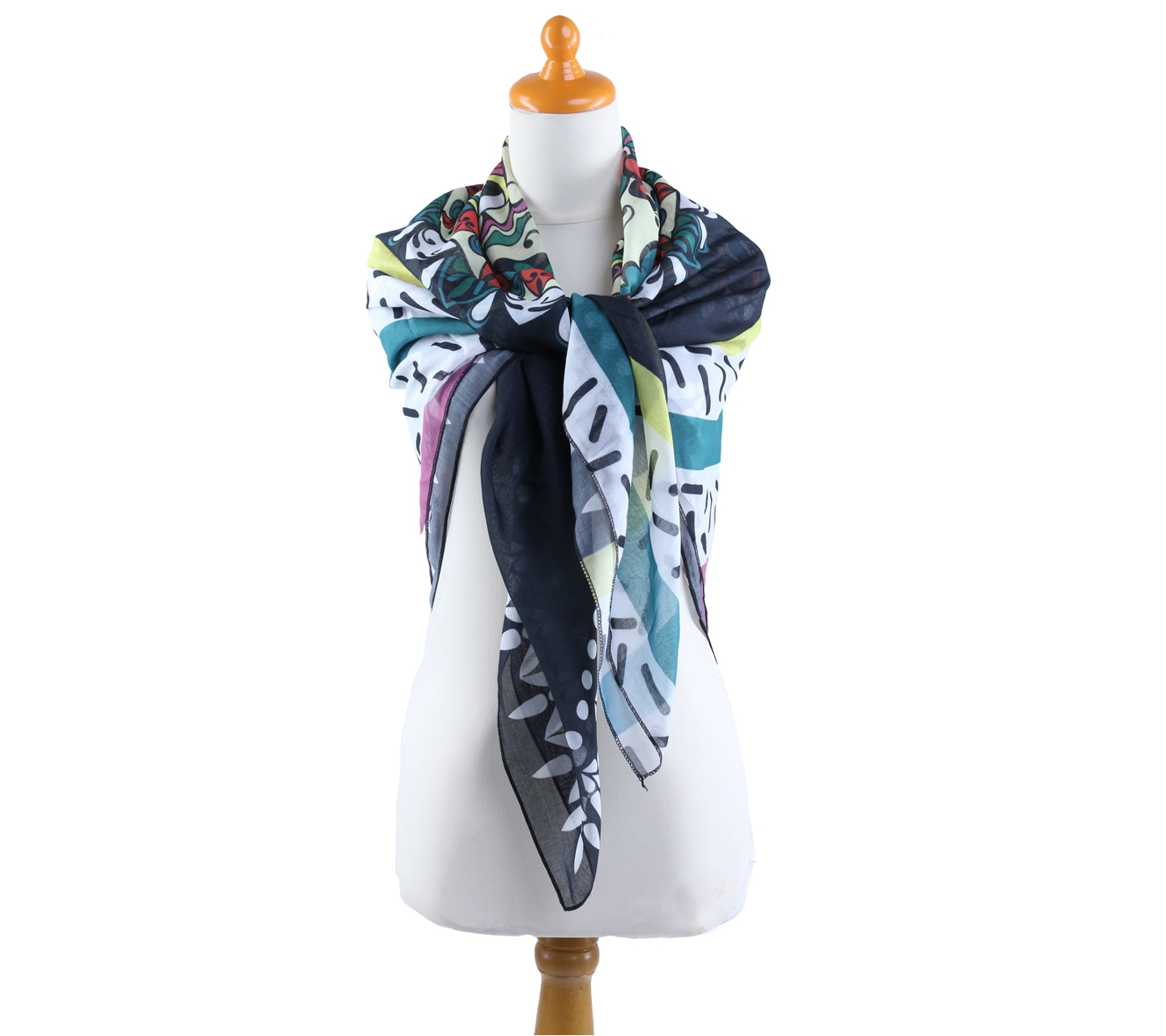 Multi Colour Patterned Scarf