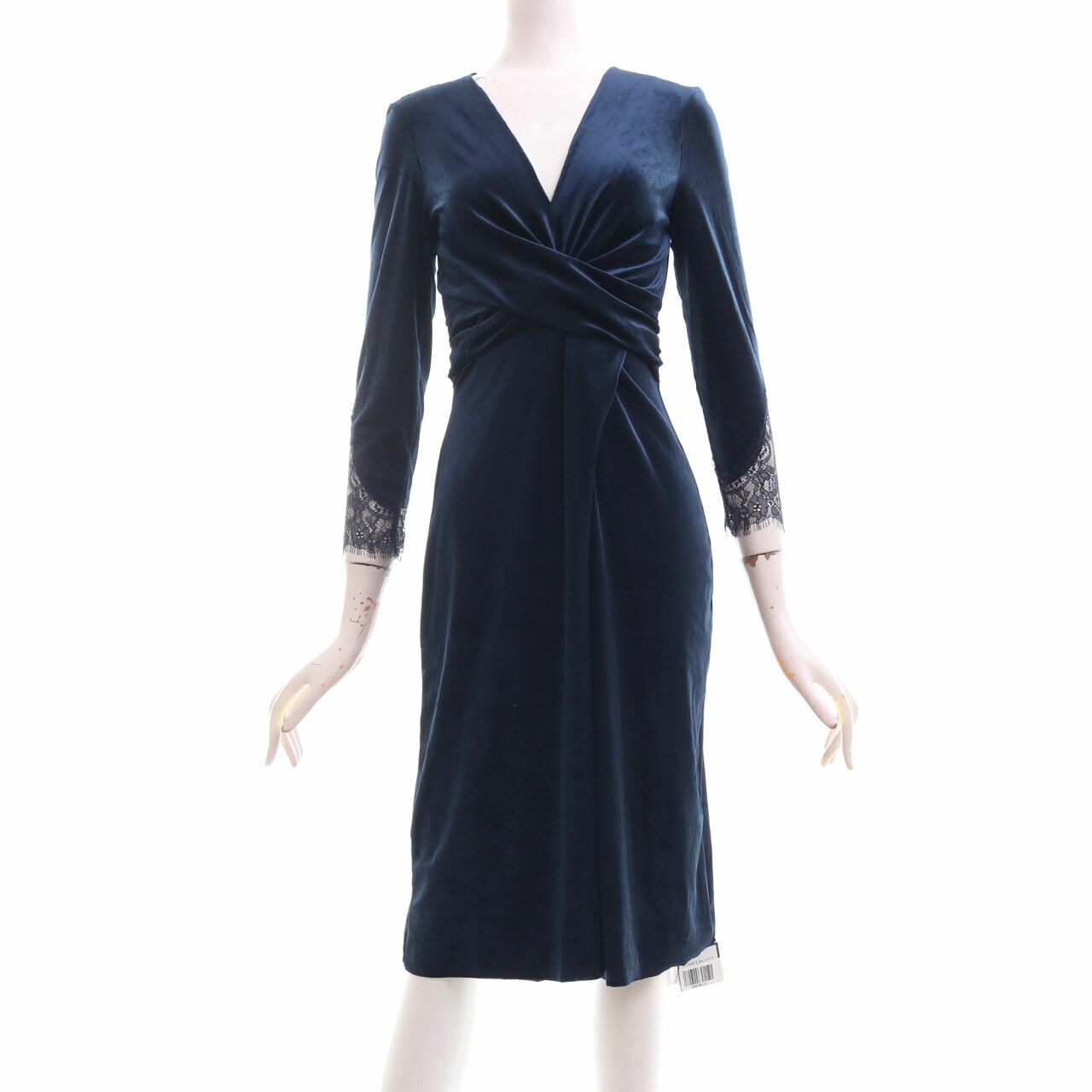 Zara Navy Velvet Mini Dress