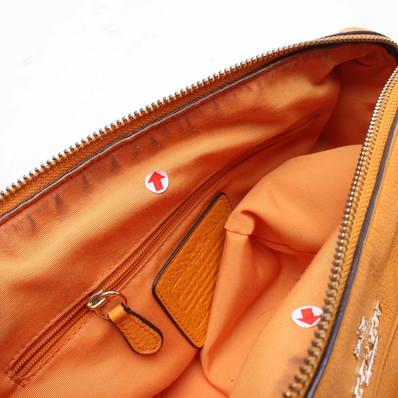 Coach Bennett  Orange Pebbled Leather Handbag  F36672