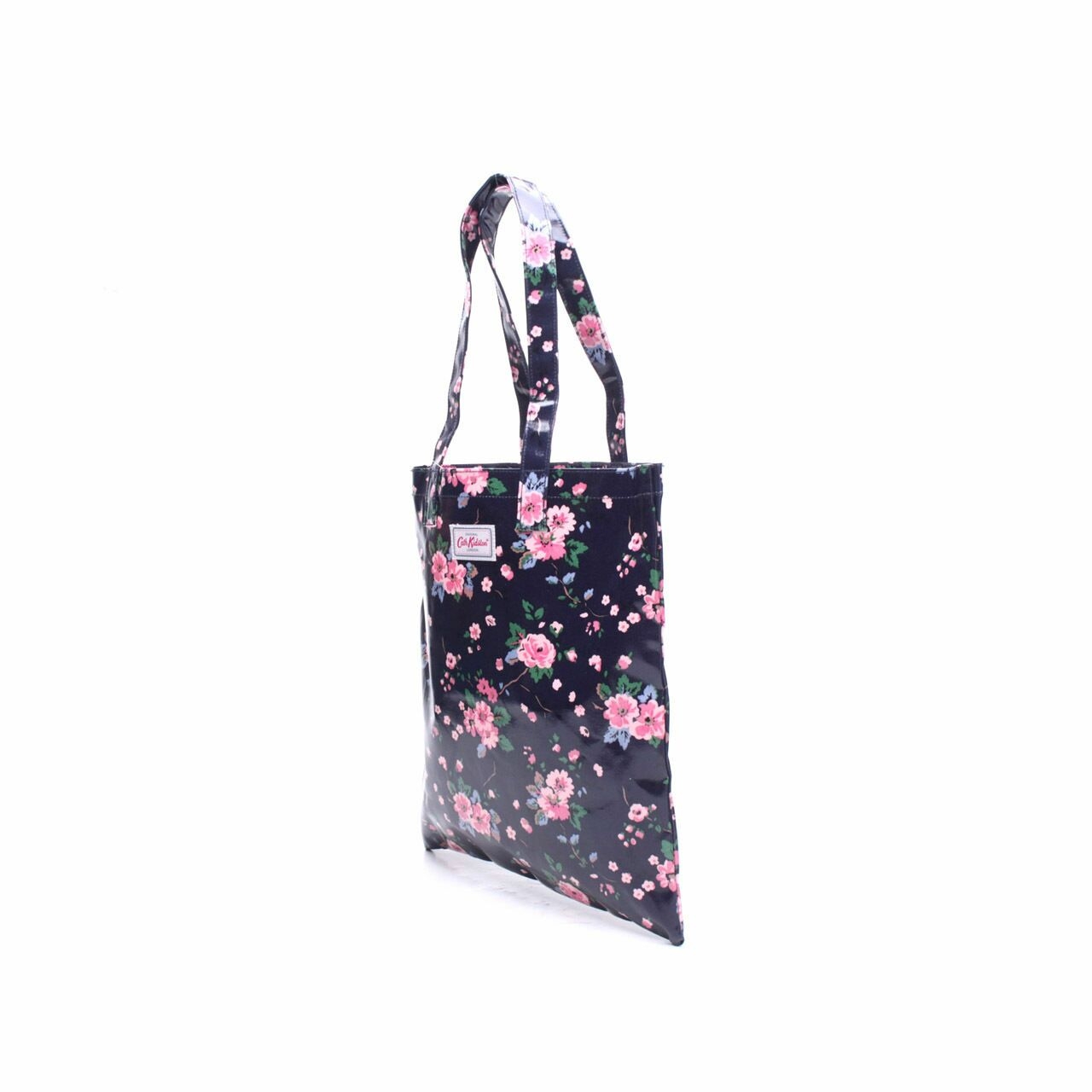 Cath Kidston Navy Trailing Rose Shiny Bookbag Tote Bag