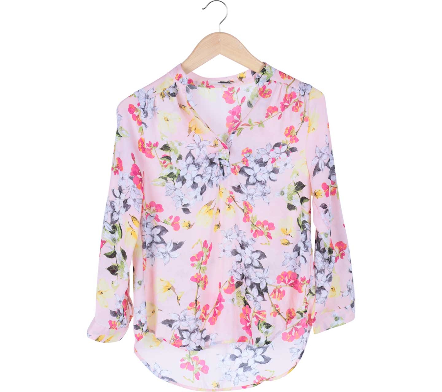 Route66 Pink Floral Blouse