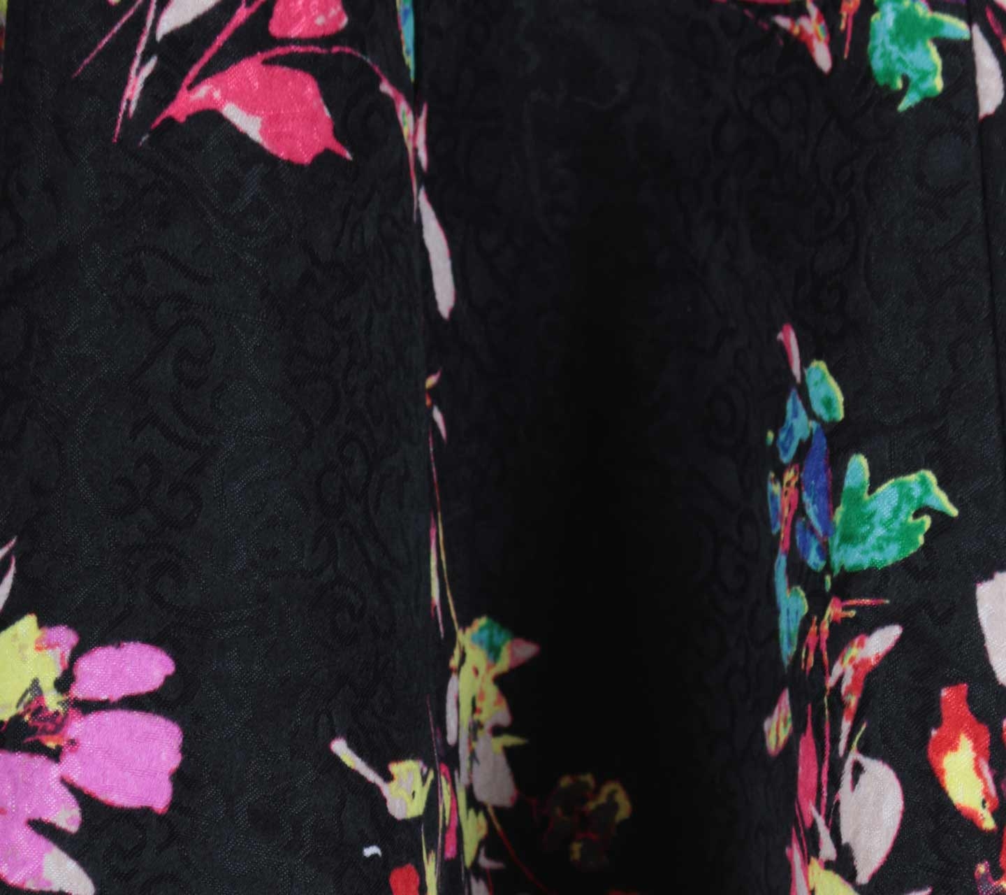 Black Floral Midi Skirt